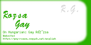 rozsa gay business card